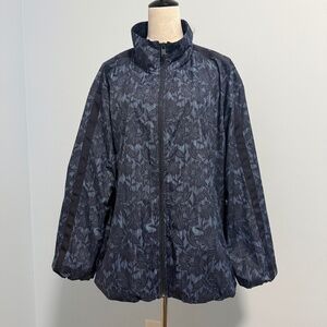 Athleta Women’s Plus Sightseer Lace Jacket Sz 2X Windbreaker Blue Floral